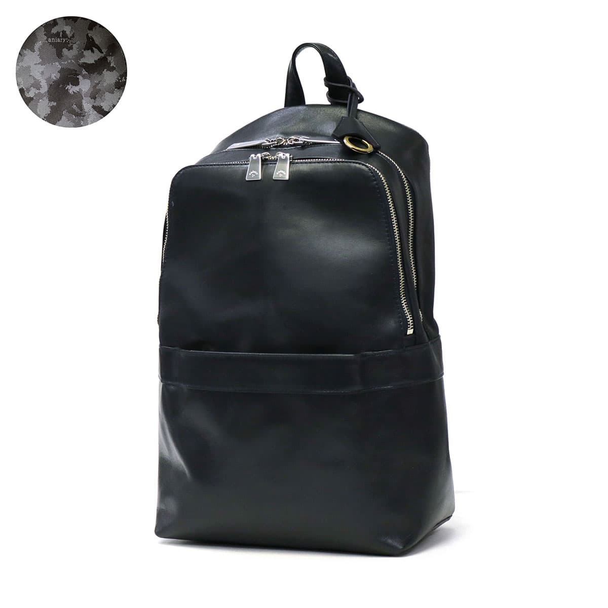 aniary / LEATHER BackPack DARKBLUE