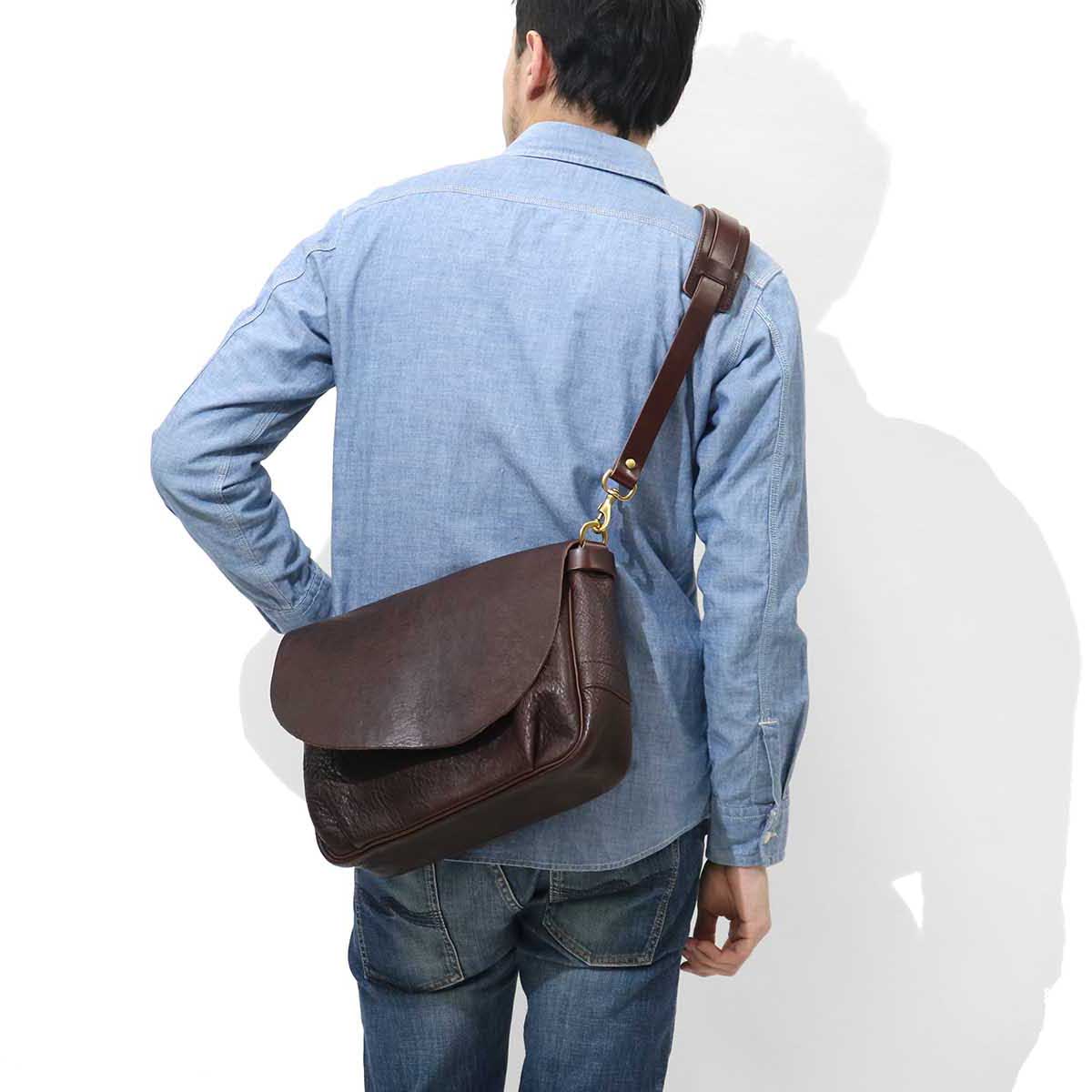 スロウ／SLOW バッグ ショルダーバッグ 鞄 メンズ 男性 男性用レザー 革 本革 ブラウン 茶  49S128GH rubono flap shoulder bag L ルボーノ メッセンジャーバッグ
