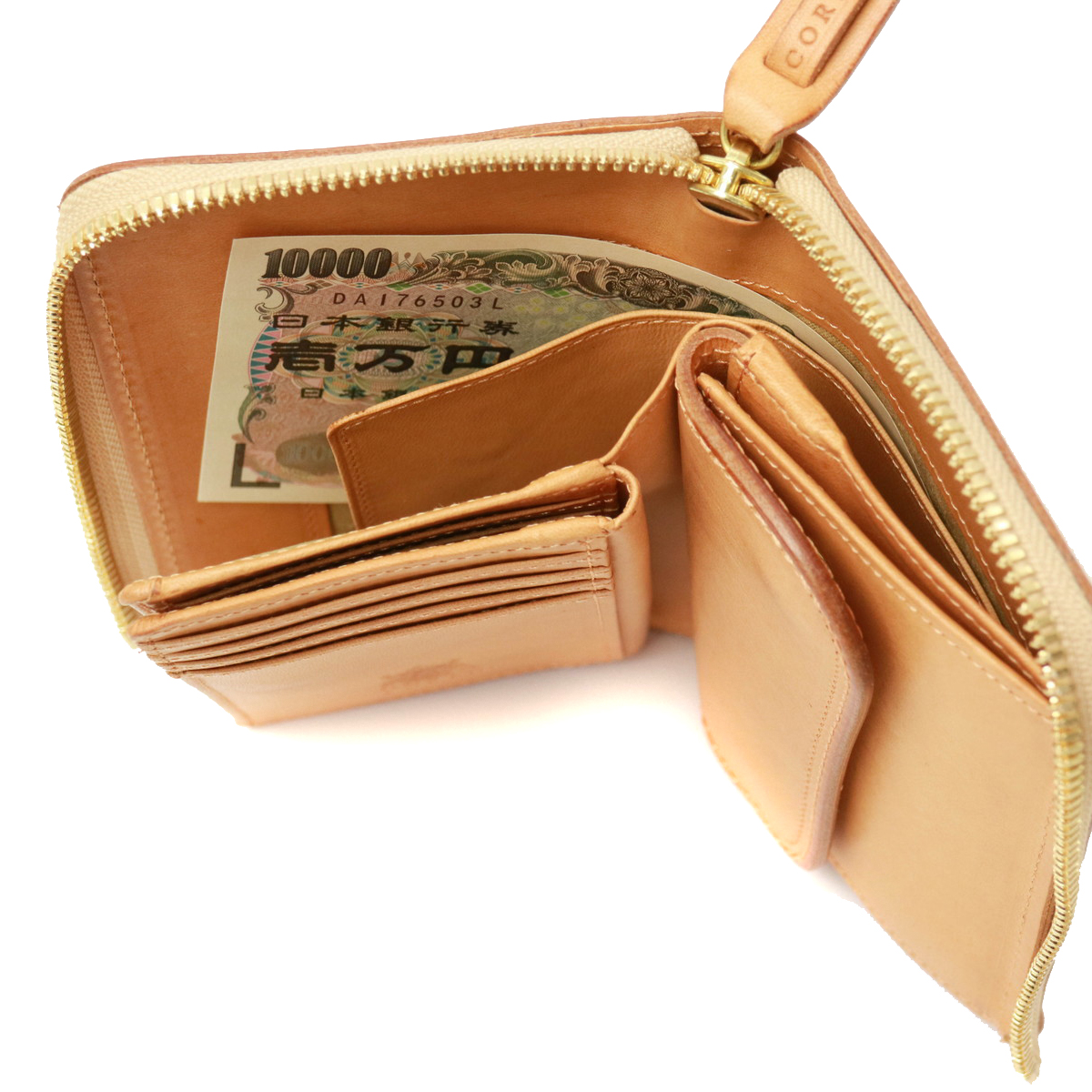 品質保証人気SALEコルボ/CORBO 二つ折りジップ財布 小物
