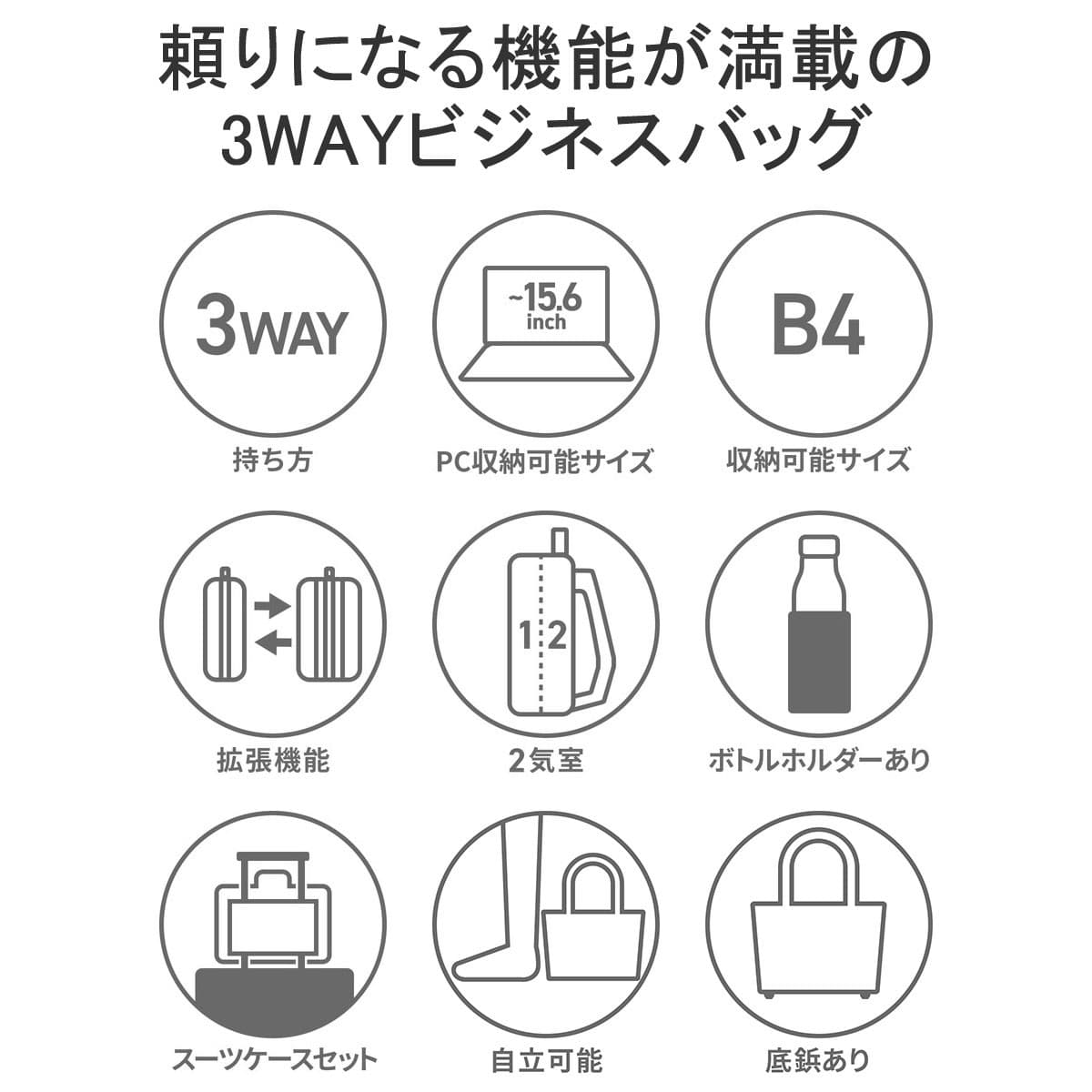 セール20%OFF】ACE エース イグニス2 3WAY ビジネスバッグ 17L 24L B4