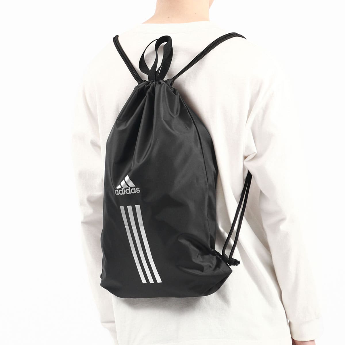 adidasアディダス ナップサック2点セット！黒 サッカー リュック 収納 2WAY