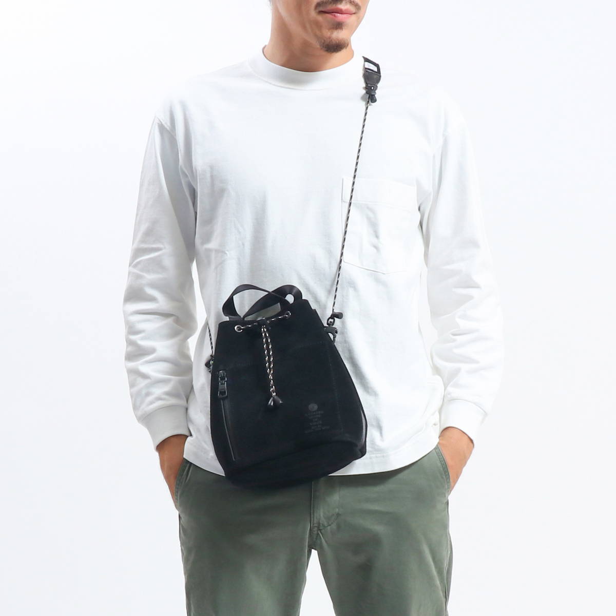 AS2OV アッソブ WATER PROOF SUEDE DRAWSTRING BAG 091754｜【正規販売