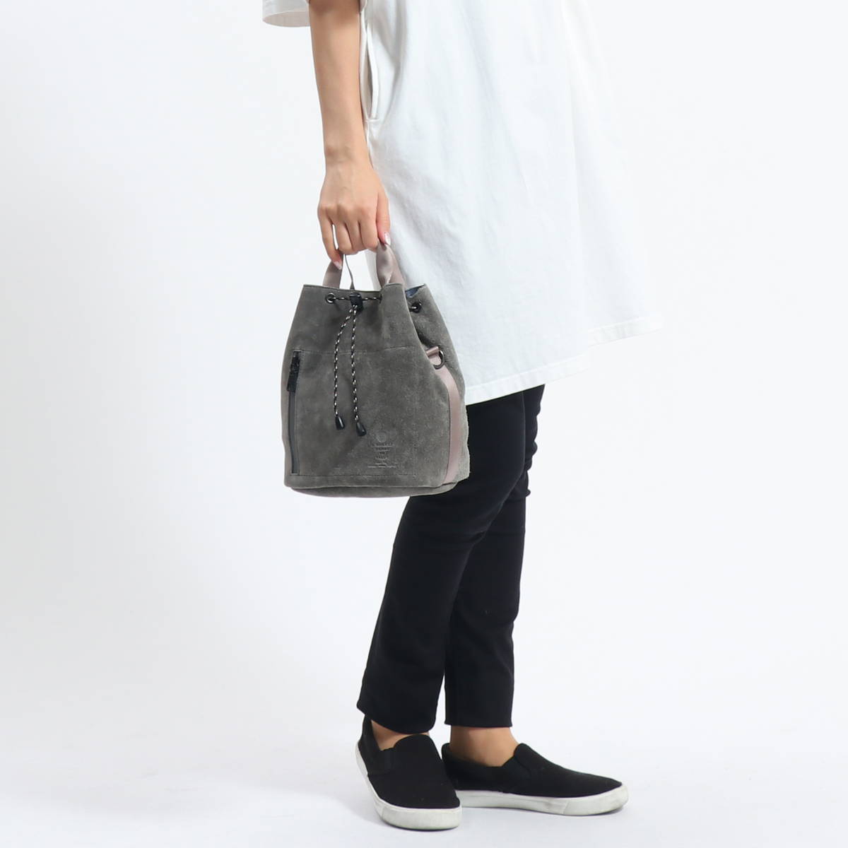 AS2OV アッソブ WATER PROOF SUEDE DRAWSTRING BAG 091754｜【正規販売