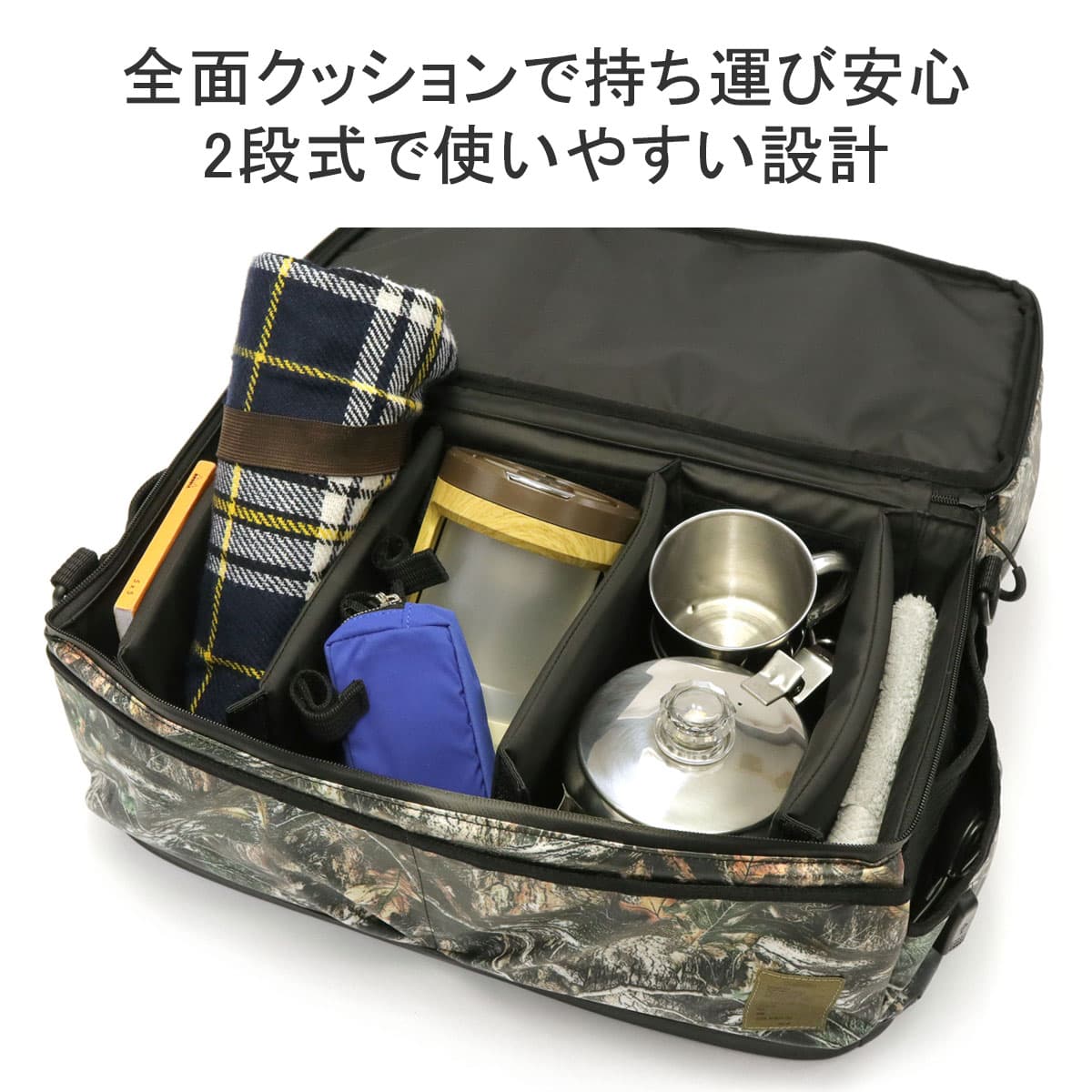 AS2OV アッソブ ORIGINAL CAMO POLYCA SERIES 2ROOM CONTAINER CAMO