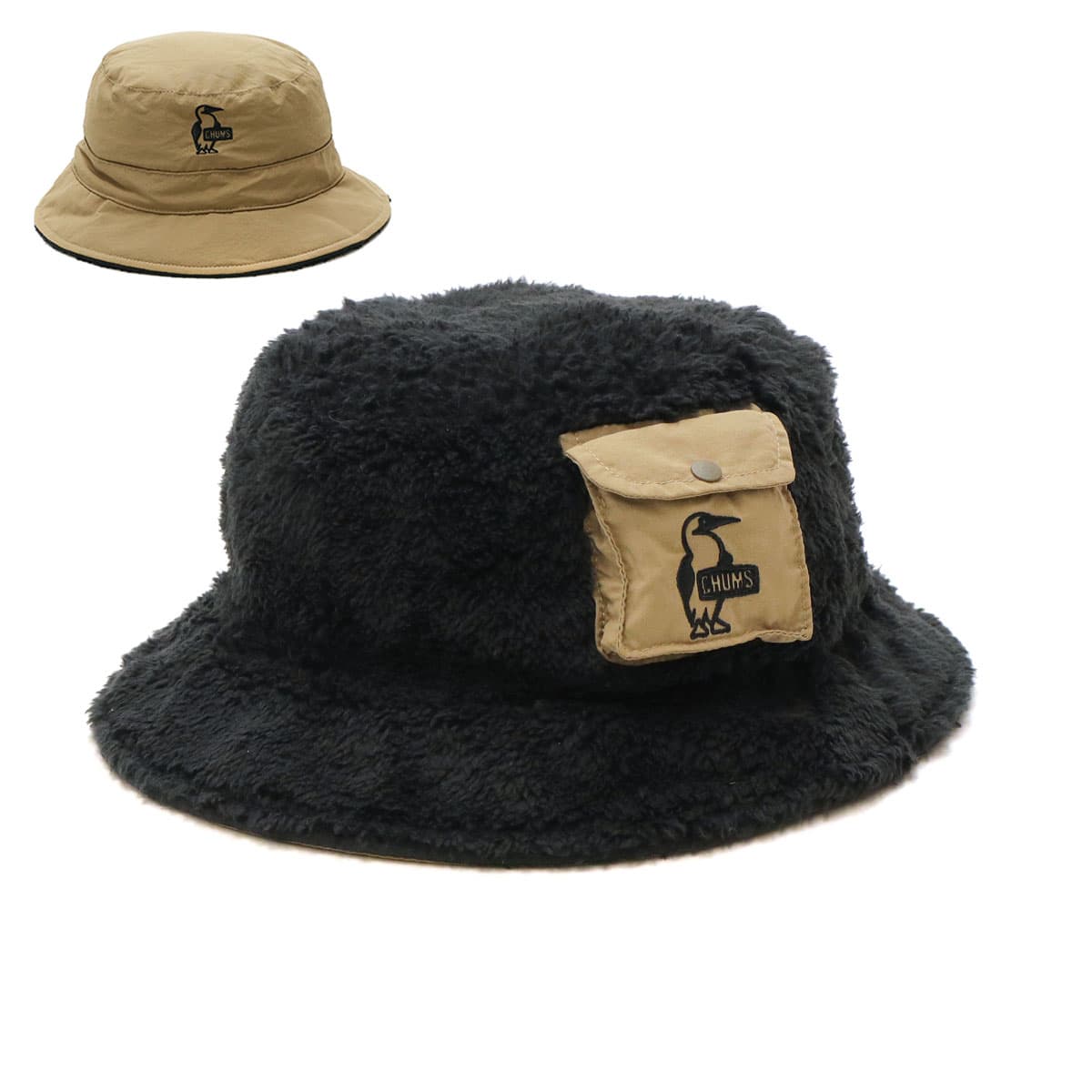 日本正規品】CHUMS チャムス Elmo Fleece Reversible Bucket Hat