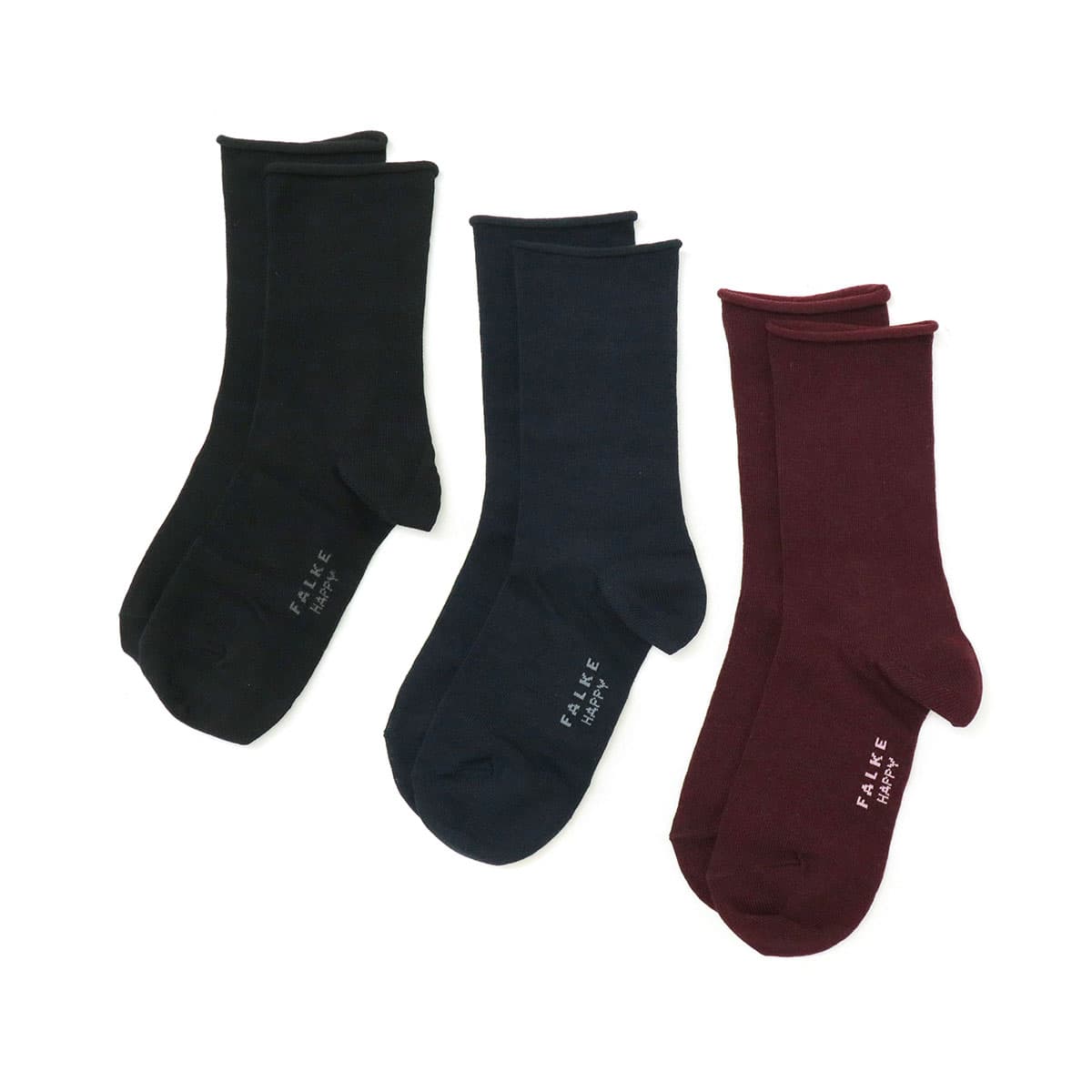 FALKE ファルケ Happy 3P Socks 靴下 22～24cm 3足セット 49151