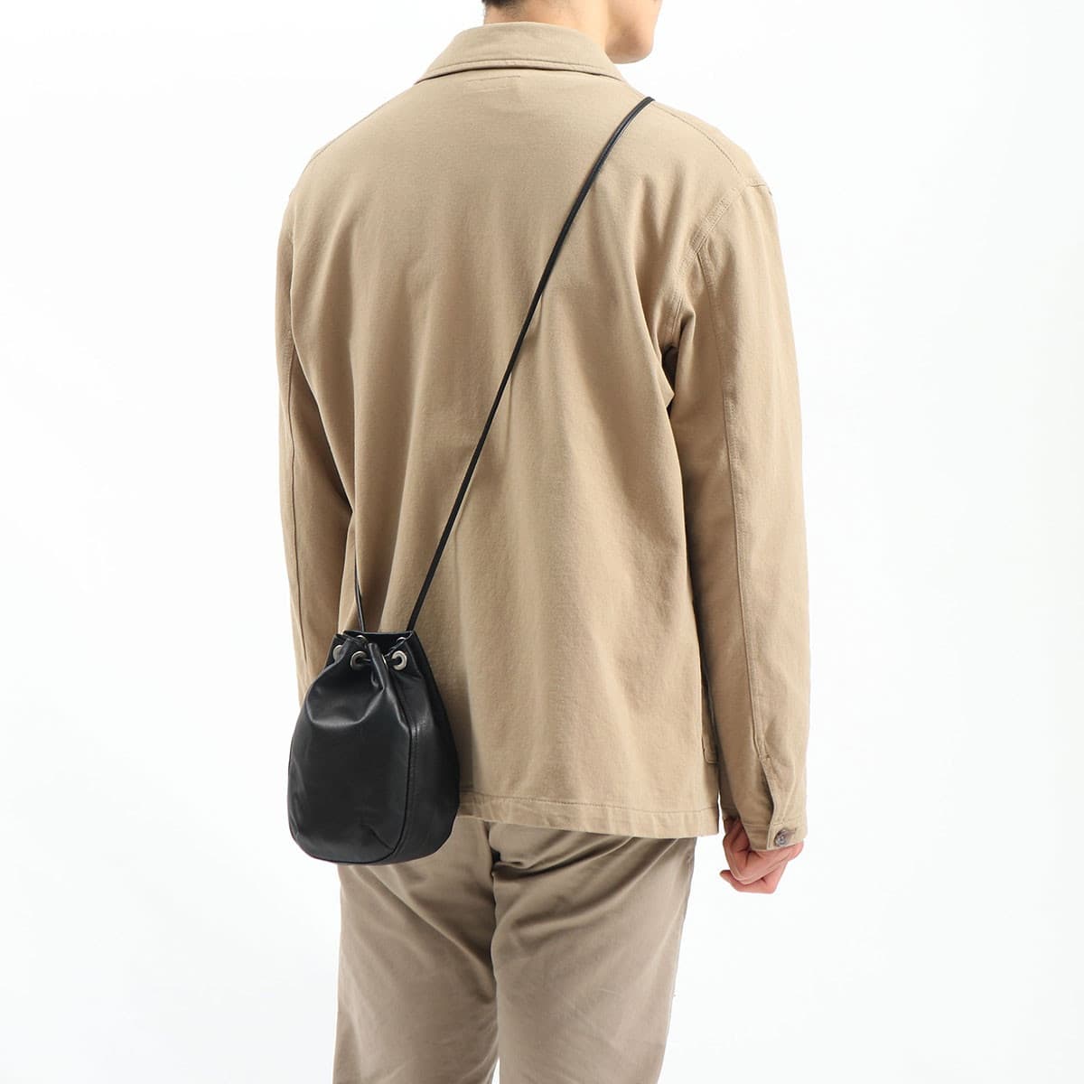 hobo ホーボー DRAWSTRING POUCH COW LEATHER 3L HB-BG3415｜【正規