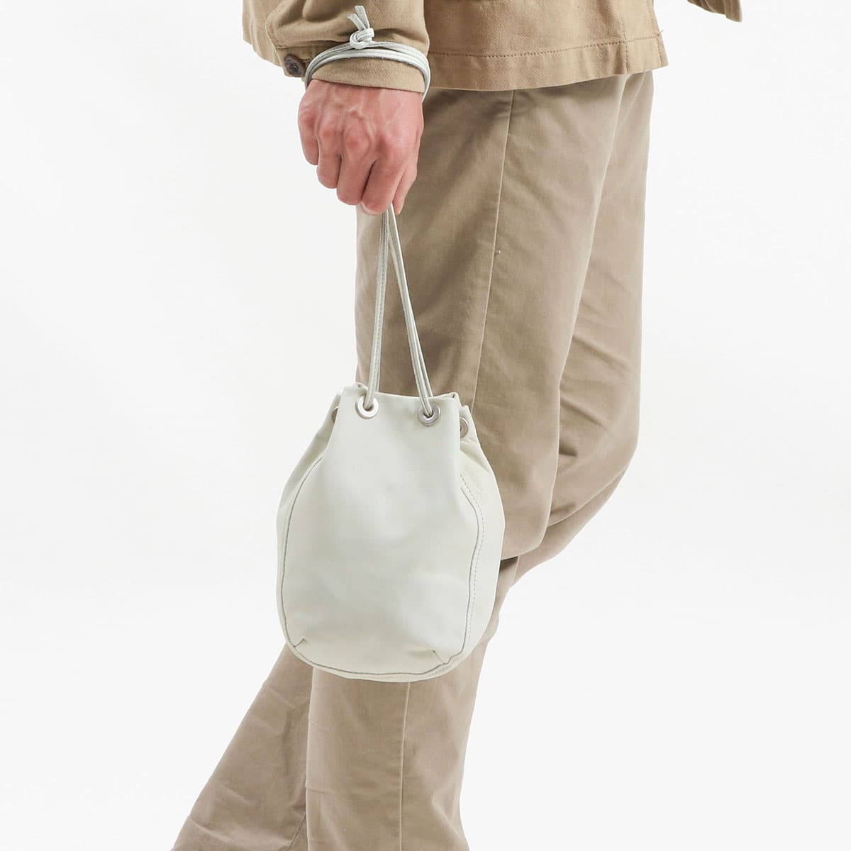 hobo ホーボー DRAWSTRING POUCH COW LEATHER 3L HB-BG3415｜【正規