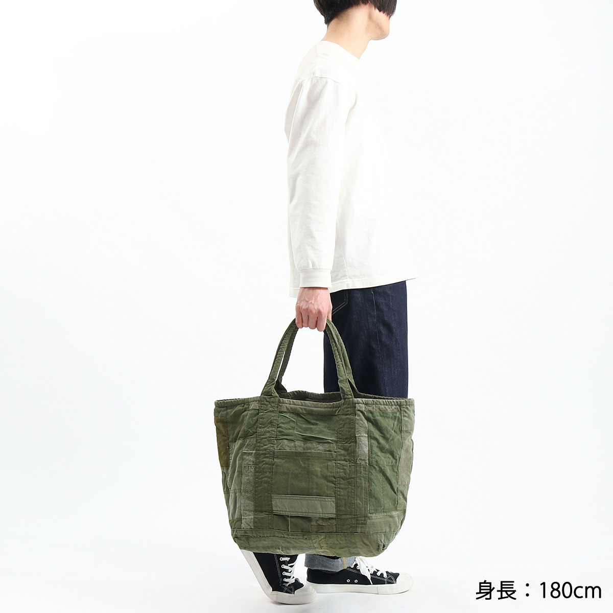 hobo ホーボー CARRY-ALL TOTE L UPCYCLED US ARMY CLOTH 29L HB