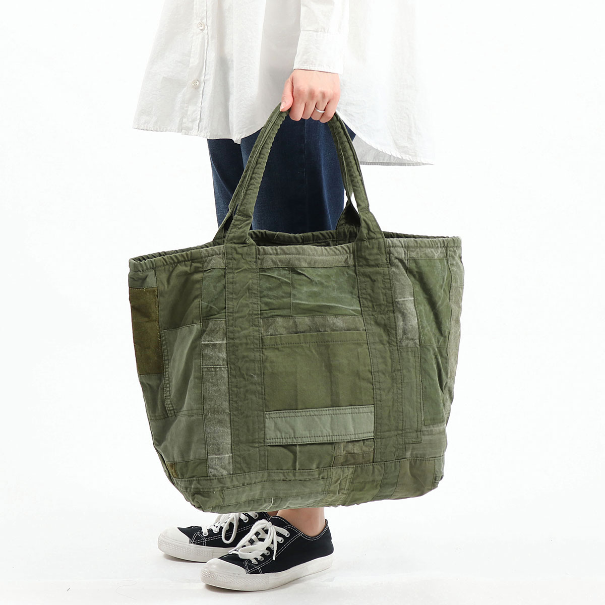 hobo ホーボー CARRY-ALL TOTE L UPCYCLED US ARMY CLOTH 29L HB