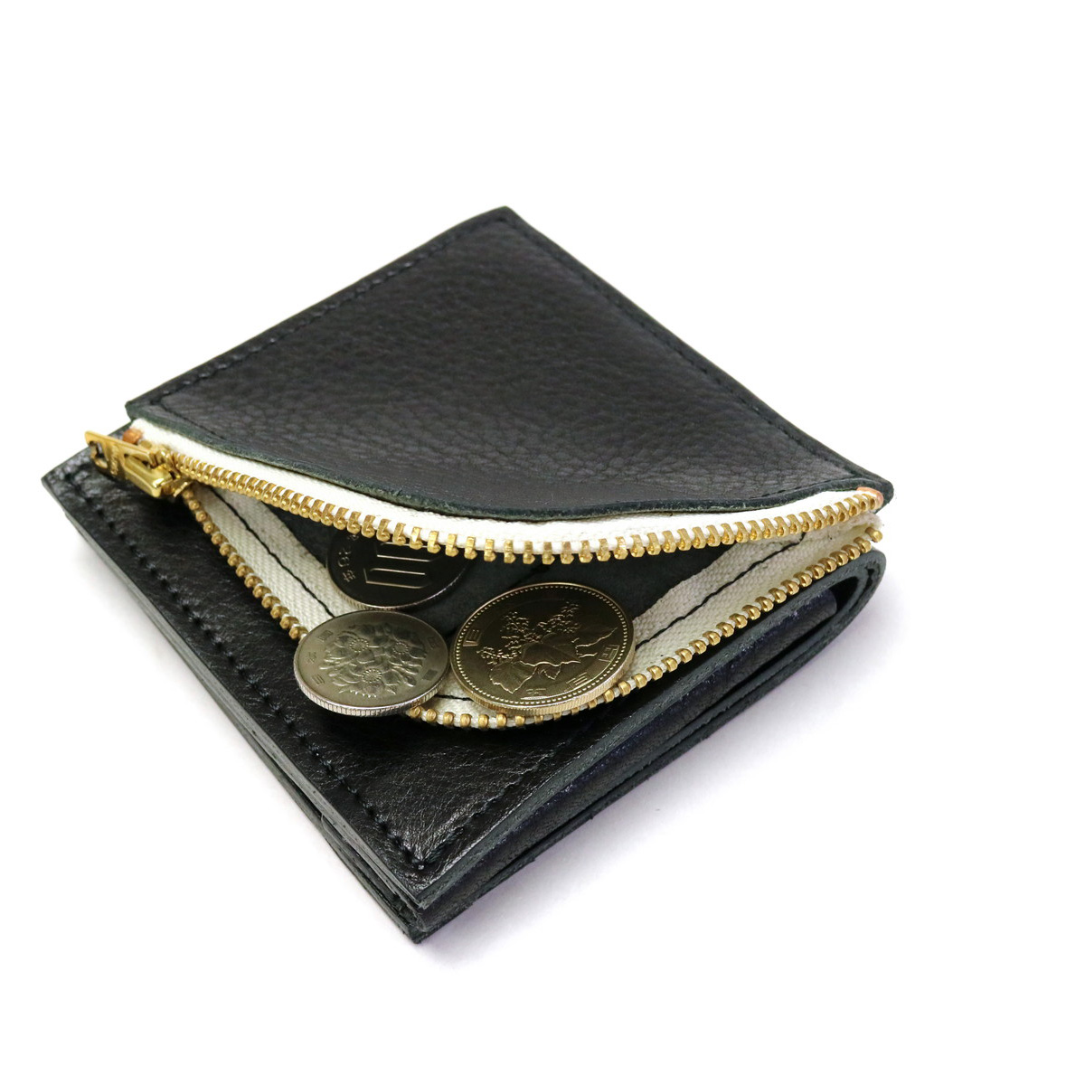 インク 財布 INK 二つ折り財布 小銭入れ HALF WALLET ハーフウォレット TYPE-B シュリンク レザー 革 本革 メンズ レディース  HWB-1A