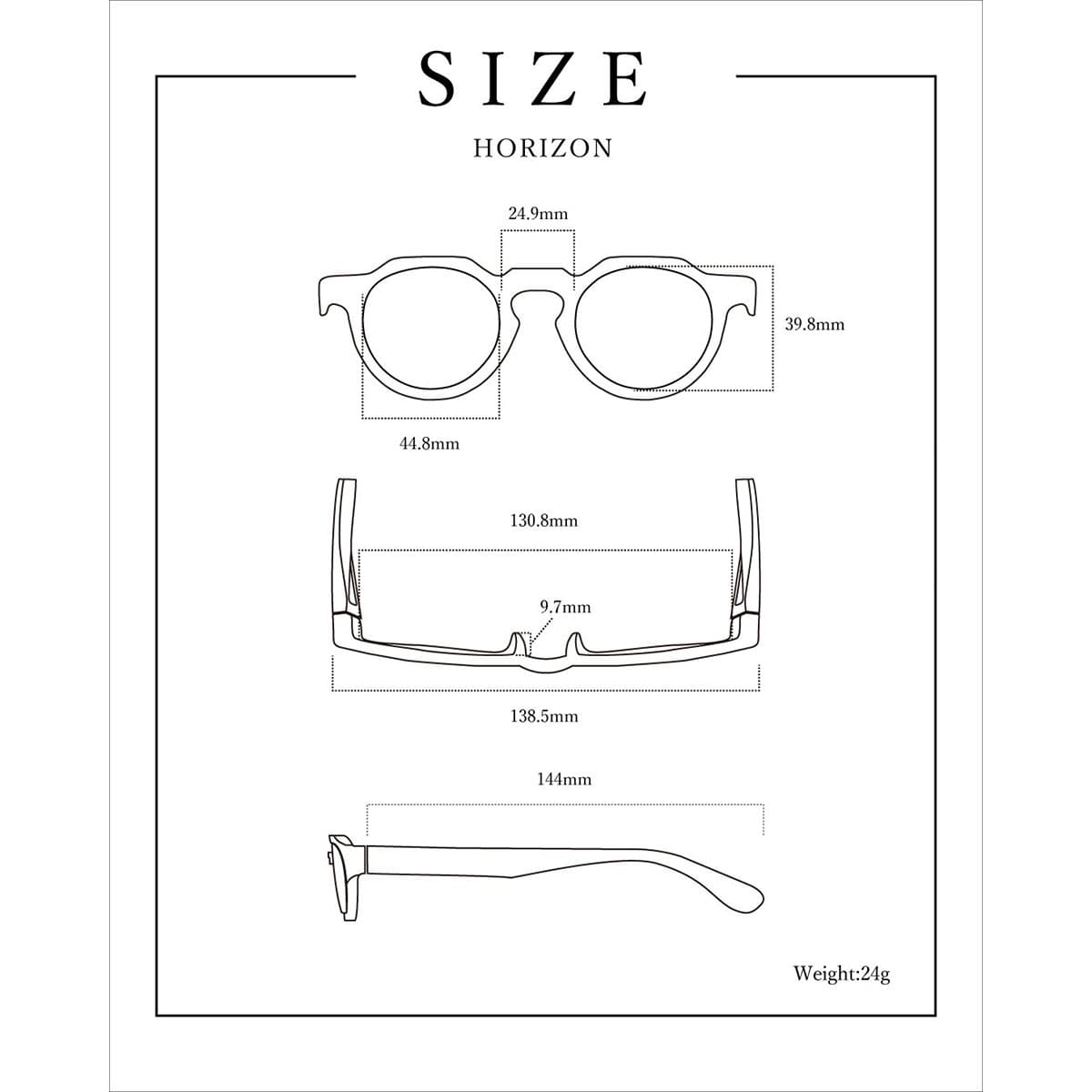 jugaad14 ジュガードフォーティーン HORIZON CLEAR サングラス  122500393｜【正規販売店】カバン・小物の専門店のギャレリアモール