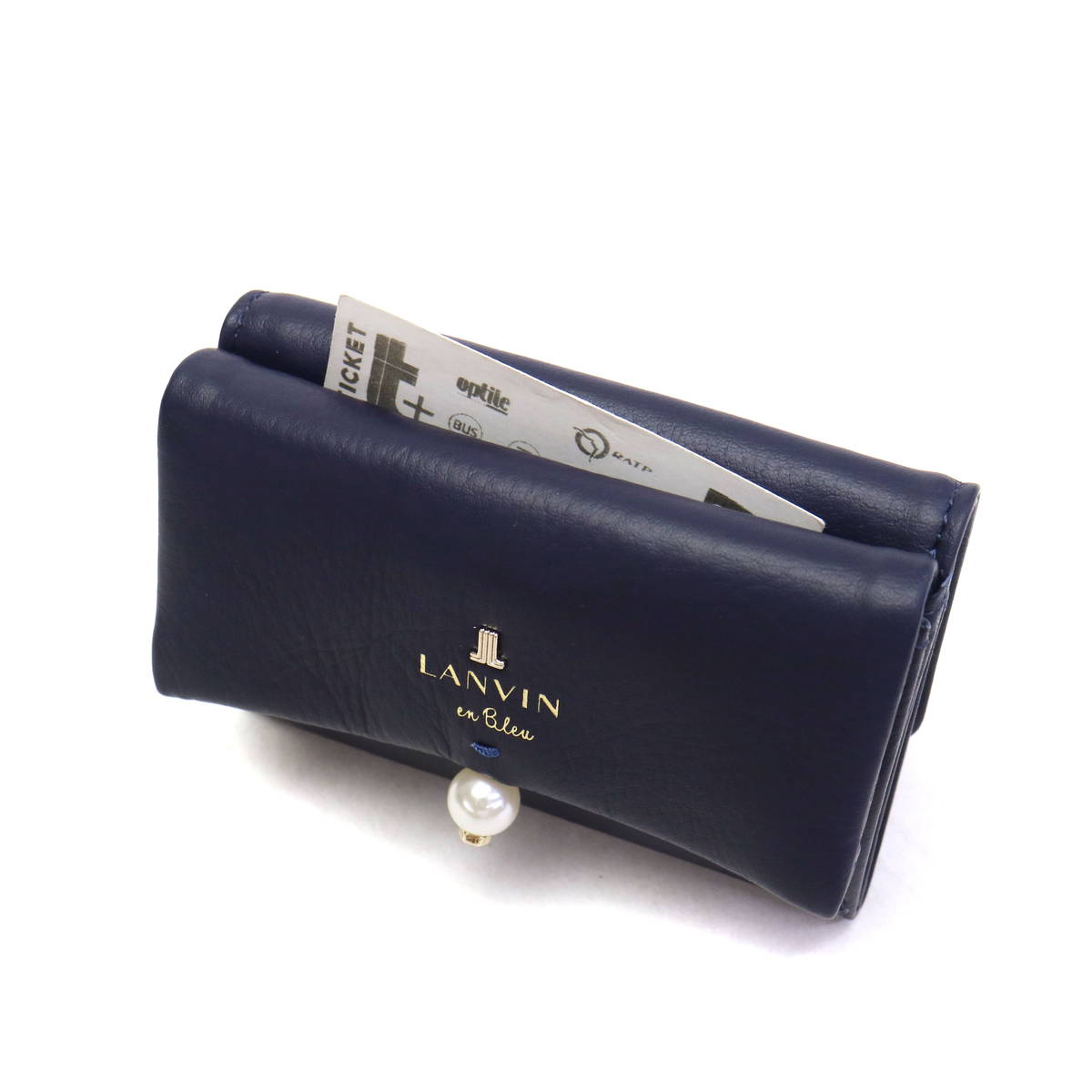 LANVIN en Bleu ランバンオンブルー シャペル 三つ折り財布 482014 ...