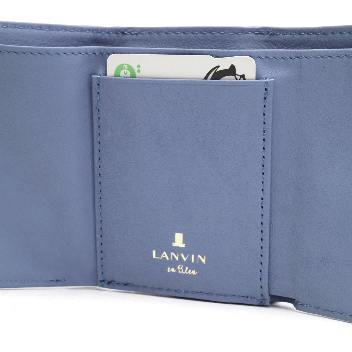 LANVIN en Bleu ランバンオンブルー シャペル 三つ折り財布 482014 ...