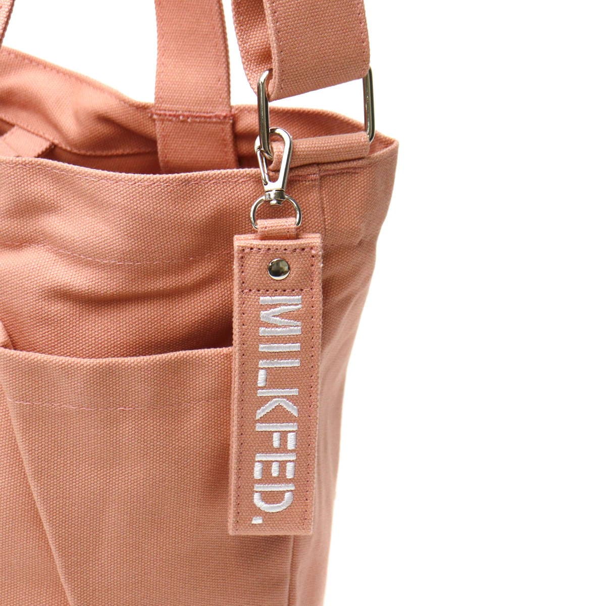 MILKFED. ミルクフェド BAR AND UNDER LOGO BIG CANVAS BAG 2WAYトート ...