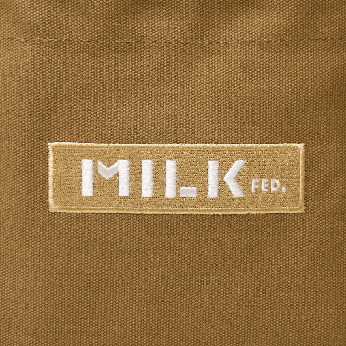 MILKFED. ミルクフェド BAR AND UNDER LOGO BIG CANVAS BAG 2WAYトート