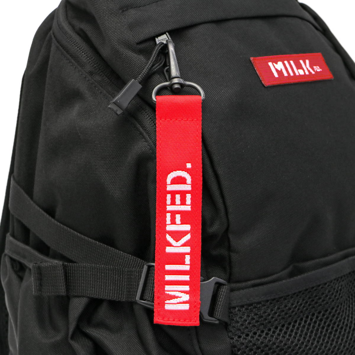 MILKFED. ミルクフェド EMBROIDERY MESH POCKET BACKPACK バックパック