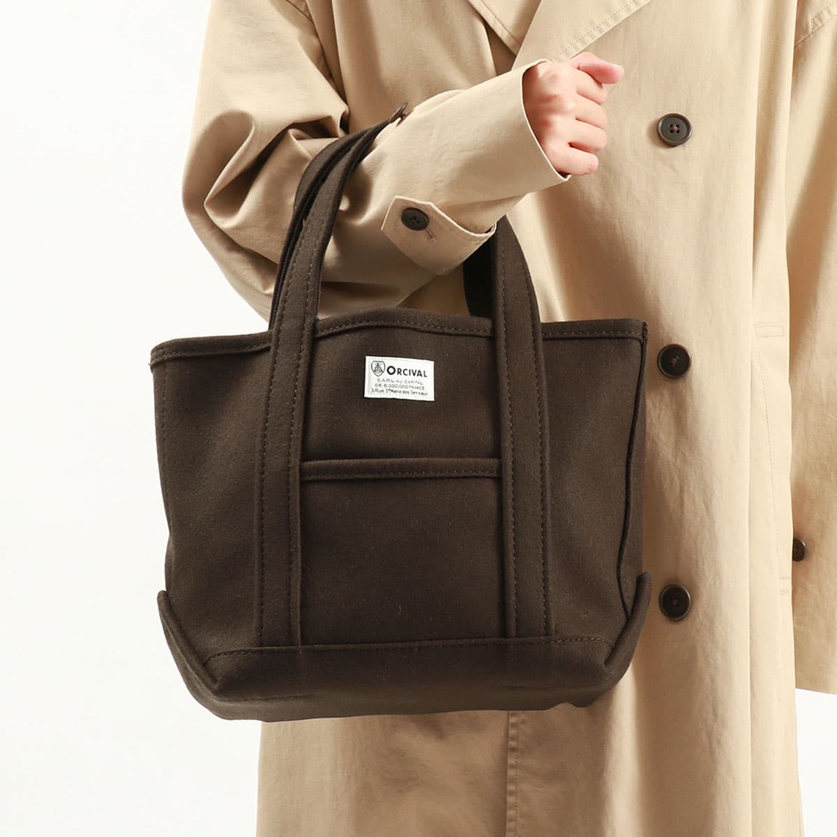 ORCIVAL オーシバル HEAVY MELTON TOTE BAG SMALL トートバッグ OR