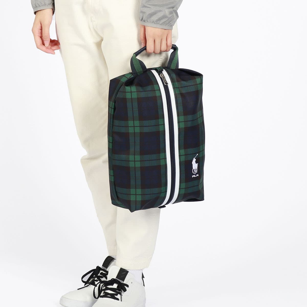 POLO RALPH LAUREN ポロラルフローレン POLO GOLF Checkered pattern Shoesbag シューズケース  RLS108｜【正規販売店】カバン・小物の専門店のギャレリアモール