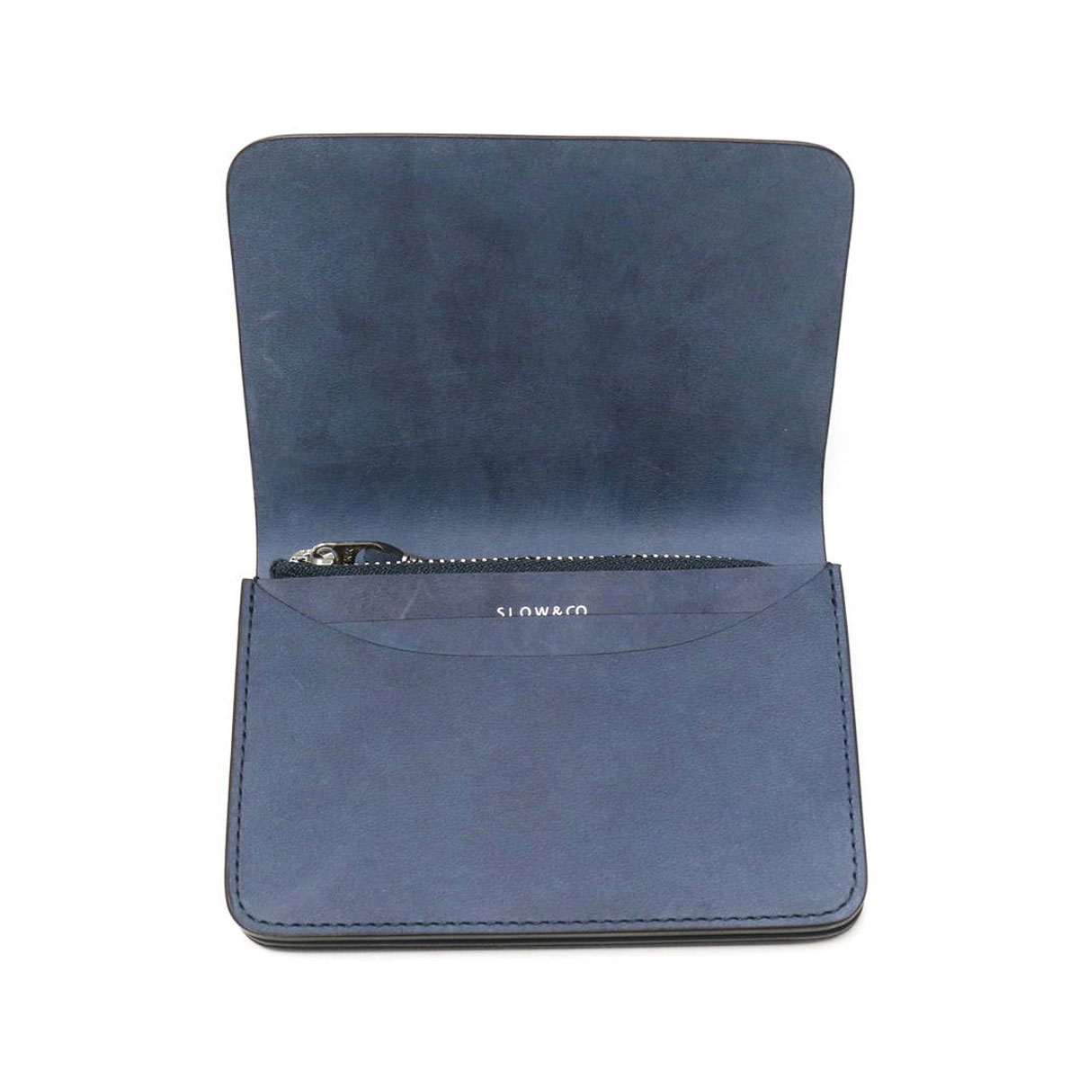 SLOW&CO cordovan -short wallet- NAVY-