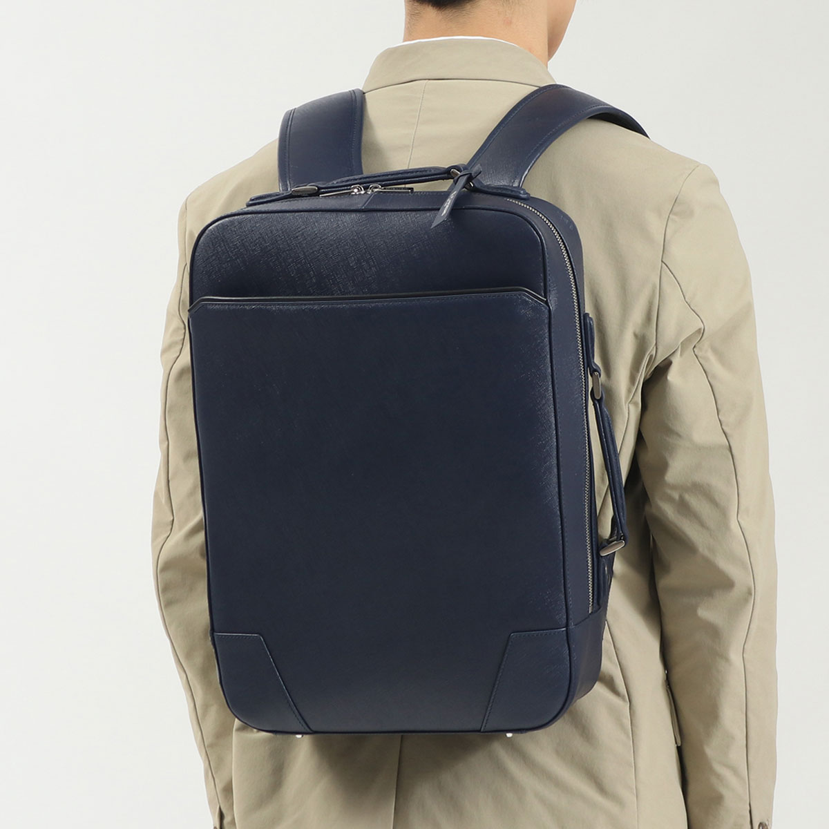 ST.UNIVERSEL セントユニバーセル SAFFIANO BUSINESS BACKPACK 