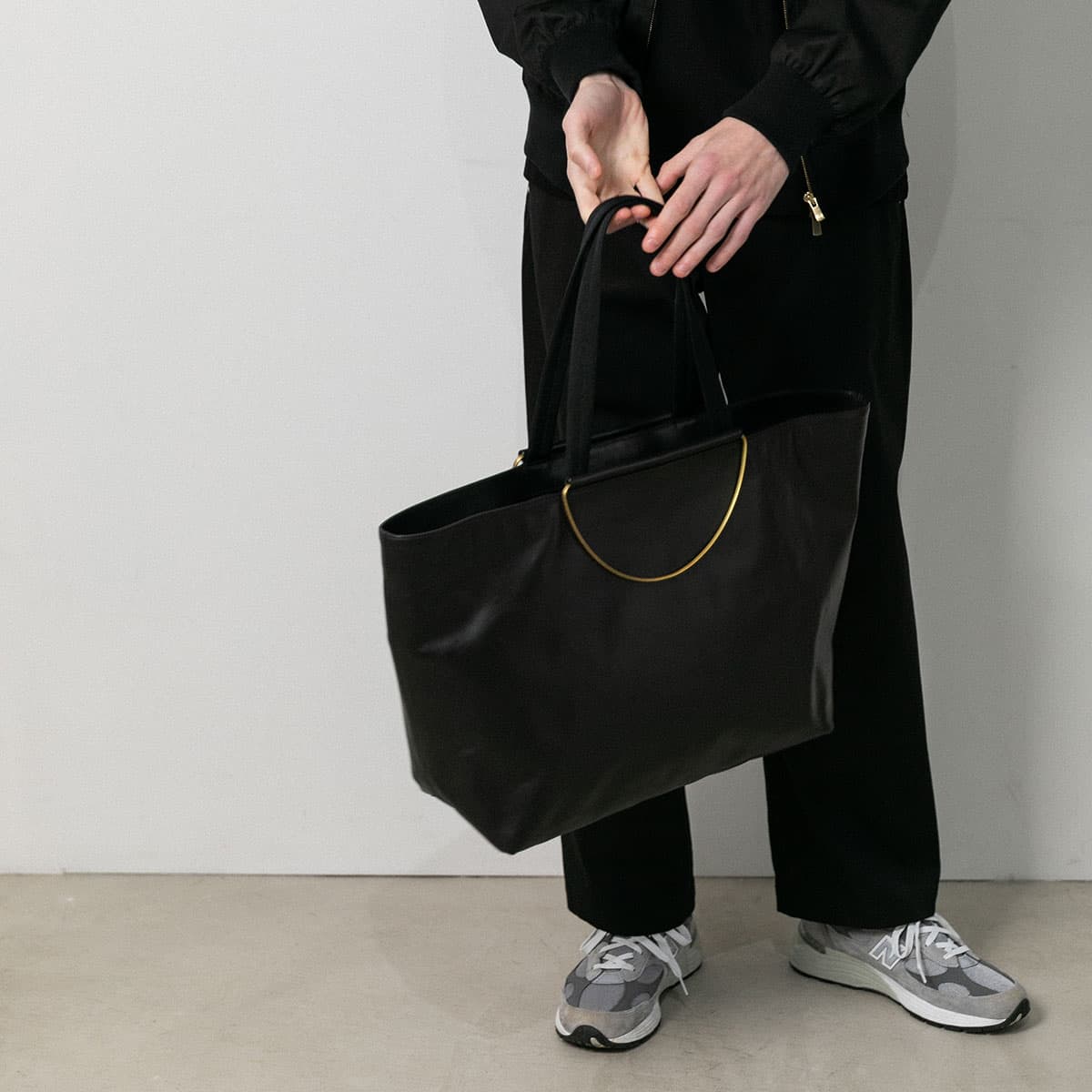 texnh テクネ BRASS HANDLE TOTE LEATHER トートバッグ B01001L ...