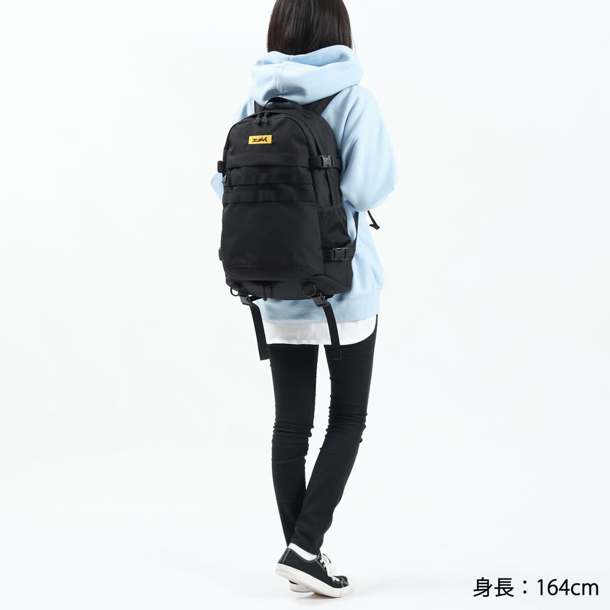 X-girl エックスガール MILLS LOGO ADVENTURE BACKPACK バックパック