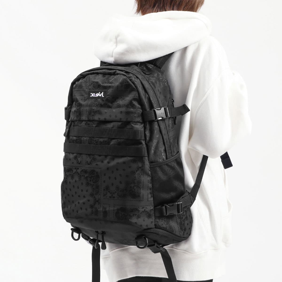 X-girl エックスガール MILLS LOGO ADVENTURE BACKPACK バックパック
