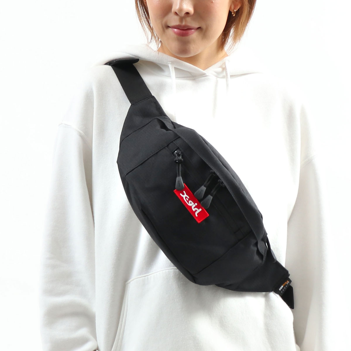 X-girl エックスガール MILLS LOGO ADVENTURE HIP BAG ウエスト