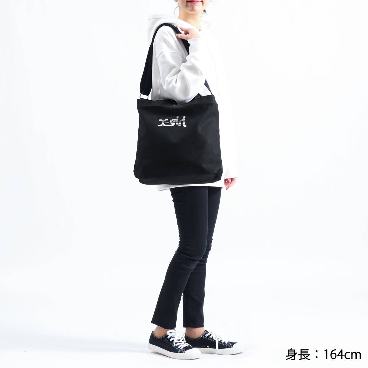 X-girl エックスガール SLICE LOGO 2WAY TOTE BAG トートバッグ