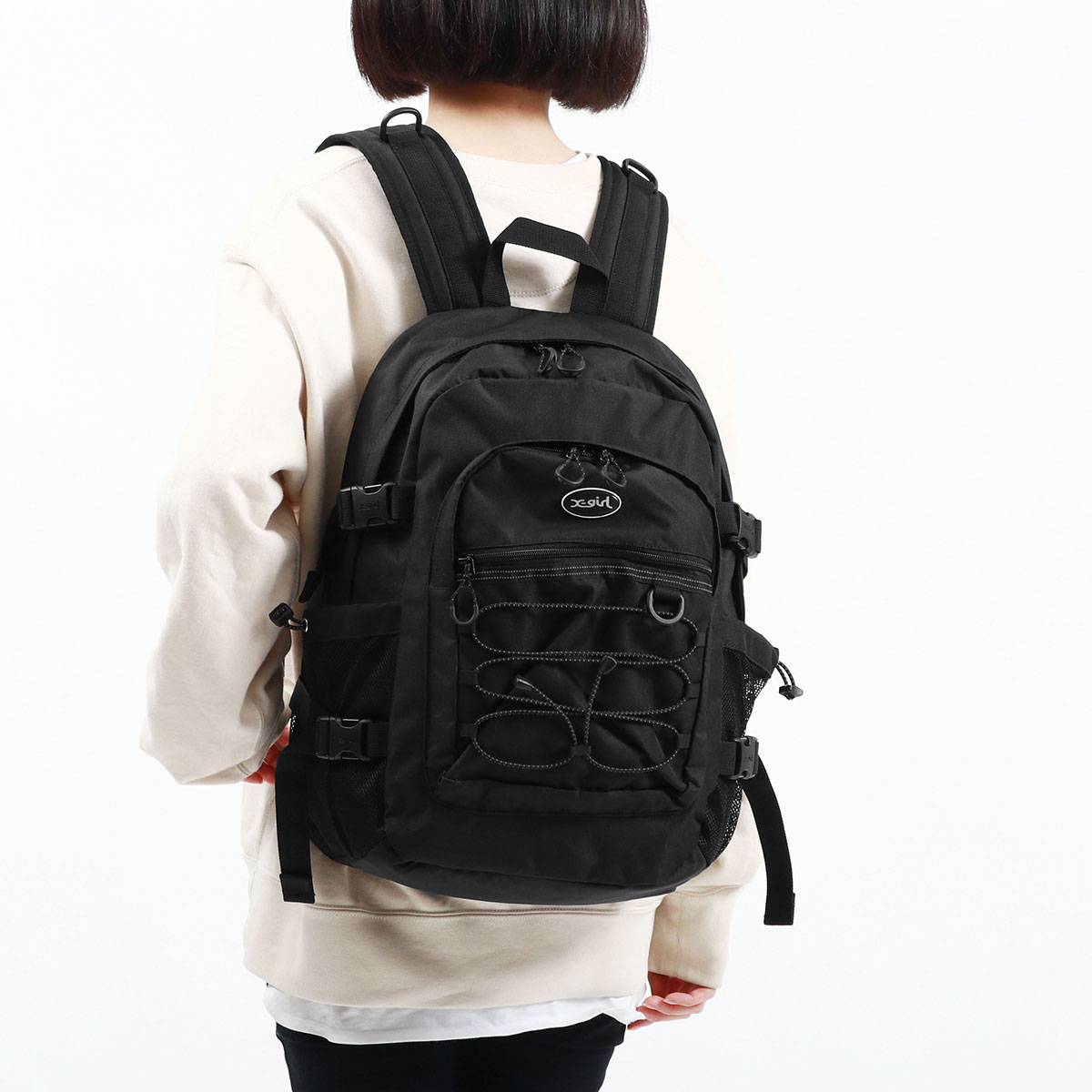 X-girl エックスガール BUNGEE CORD BACKPACK リュックサック 28L