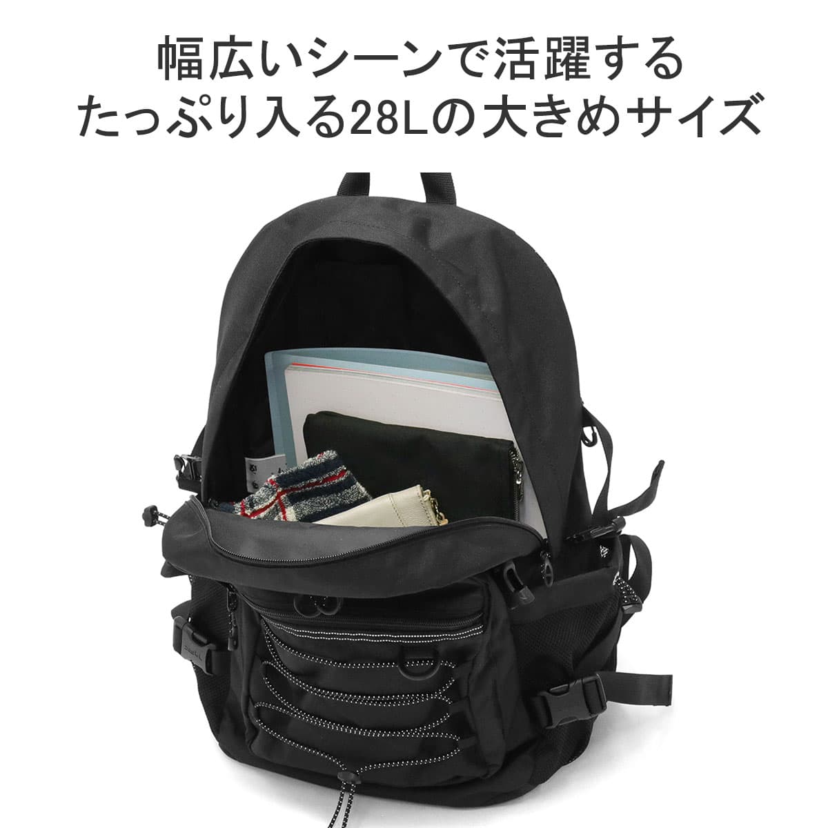 X-girl エックスガール BUNGEE CORD BACKPACK リュックサック 28L 105234053005